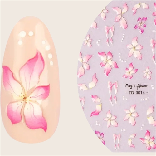 Emmi-Nail - 5D Nail Art Sticker Soft Gel Flower 3